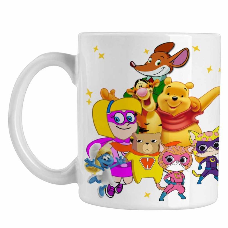 Casa si Gradina - Bucatarie si vesela - Cani si pahare - Cani si cesti - Cana Hamster Gretel Geronimo Winnie Super Pisicute CoolTrend, alba, 330ml - Infinity.ro