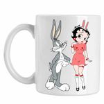 Casa si Gradina - Bucatarie si vesela - Cani si pahare - Cani si cesti - Cana Betty Boop Bugs Bunny Iepuras Playboy, CoolTrend, alba, 330ml - Infinity.ro