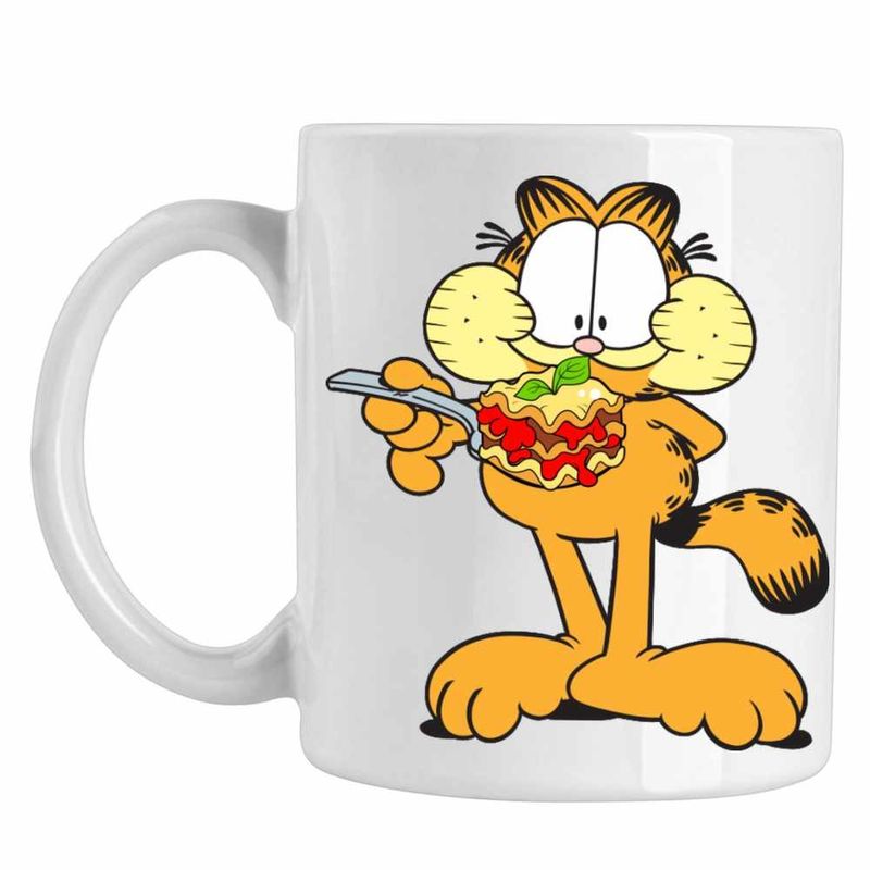 Casa si Gradina - Bucatarie si vesela - Cani si pahare - Cani si cesti - Cana Garfield Lasagna Mancare Pisic, CoolTrend, alba, 330ml - Infinity.ro