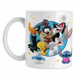Casa si Gradina - Bucatarie si vesela - Cani si pahare - Cani si cesti - Cana Tweety Sylvester Daffy Bugs Bunny Taz Tasmanian Diavol CoolTrend, alba, 330ml - Infinity.ro