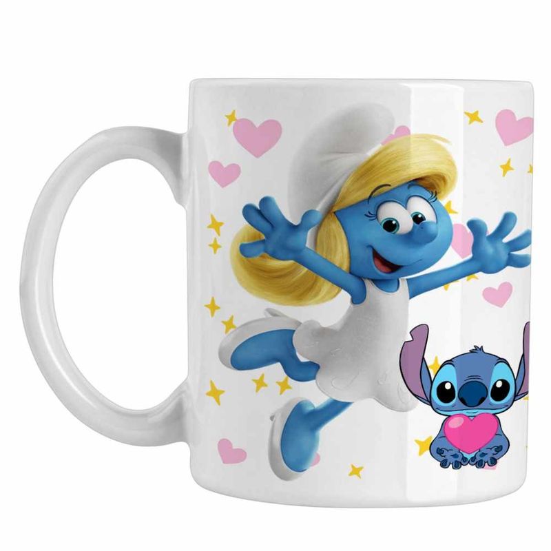Casa si Gradina - Bucatarie si vesela - Cani si pahare - Cani si cesti - Cana Strumfita Desene Strumfii CoolTrend, alba, 330ml - Infinity.ro