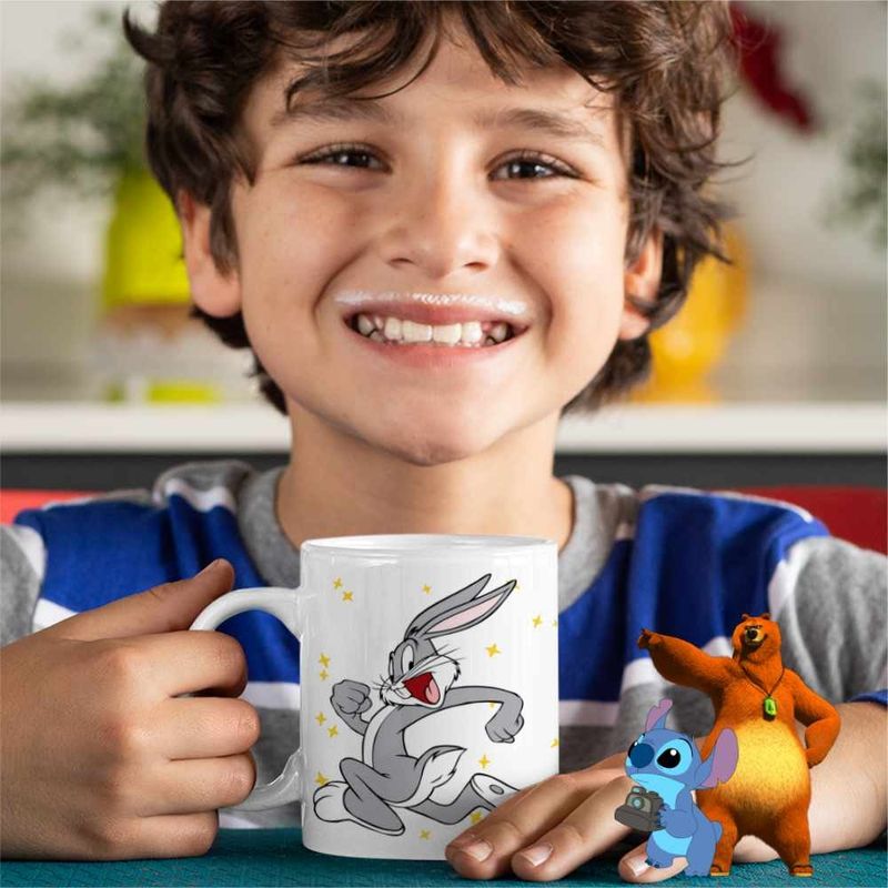 Casa si Gradina - Bucatarie si vesela - Cani si pahare - Cani si cesti - Cana Bugs Bunny Iepuras CoolTrend, alba, 330ml - Infinity.ro