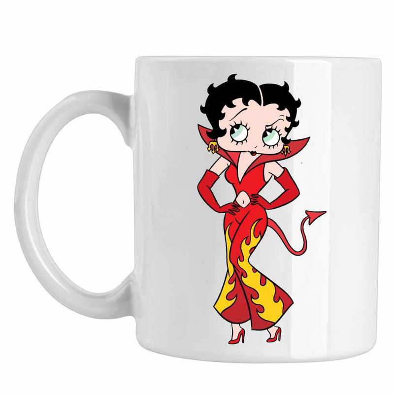 Casa si Gradina - Bucatarie si vesela - Cani si pahare - Cani si cesti - Cana Betty Boop Diavolita Satan Diavol Iad, CoolTrend, alba, 330ml - Infinity.ro