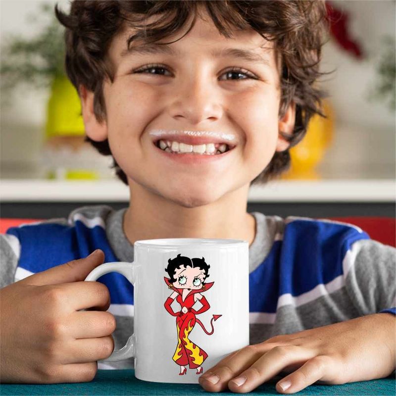 Casa si Gradina - Bucatarie si vesela - Cani si pahare - Cani si cesti - Cana Betty Boop Diavolita Satan Diavol Iad, CoolTrend, alba, 330ml - Infinity.ro