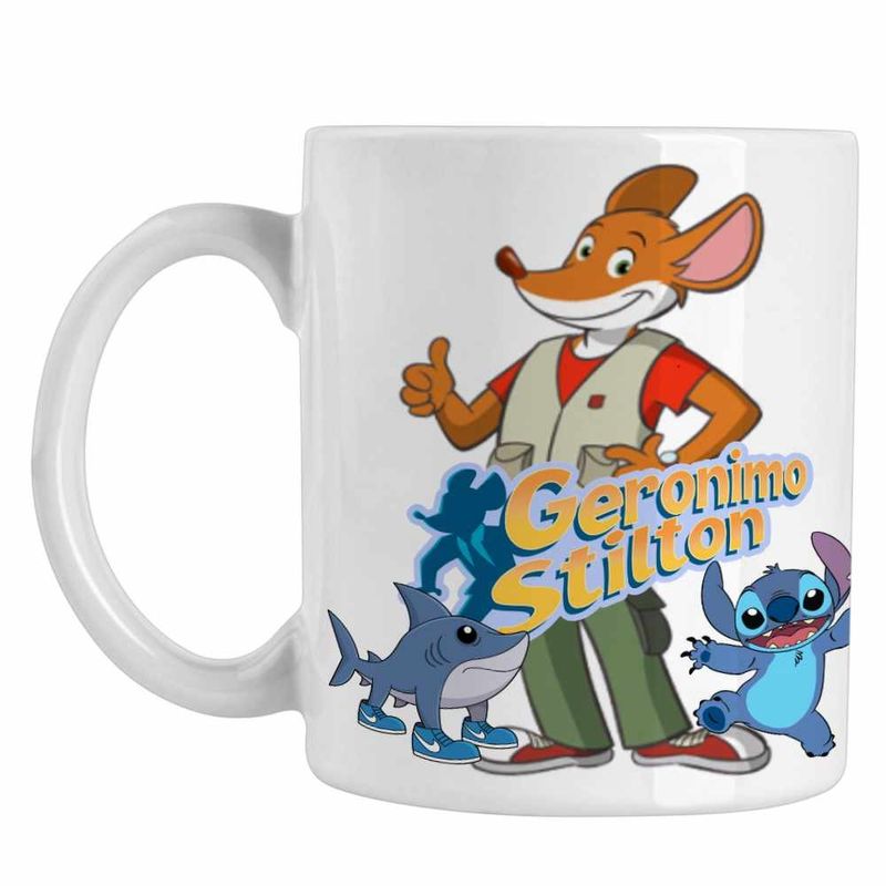 Casa si Gradina - Bucatarie si vesela - Cani si pahare - Cani si cesti - Cana Geronimo Stilton Aventori Soricel Jurnalist CoolTrend, alba, 330ml - Infinity.ro