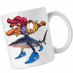 Casa si Gradina - Bucatarie si vesela - Cani si pahare - Cani si cesti - Cana Garfield Rechin Tralalero Tralalala, CoolTrend, alba, 330ml - Infinity.ro