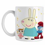 Casa si Gradina - Bucatarie si vesela - Cani si pahare - Cani si cesti - Cana Iepurasul Rebecca Purcelusa Peppa Pig CoolTrend, alba, 330ml - Infinity.ro