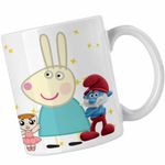 Casa si Gradina - Bucatarie si vesela - Cani si pahare - Cani si cesti - Cana Iepurasul Rebecca Purcelusa Peppa Pig CoolTrend, alba, 330ml - Infinity.ro