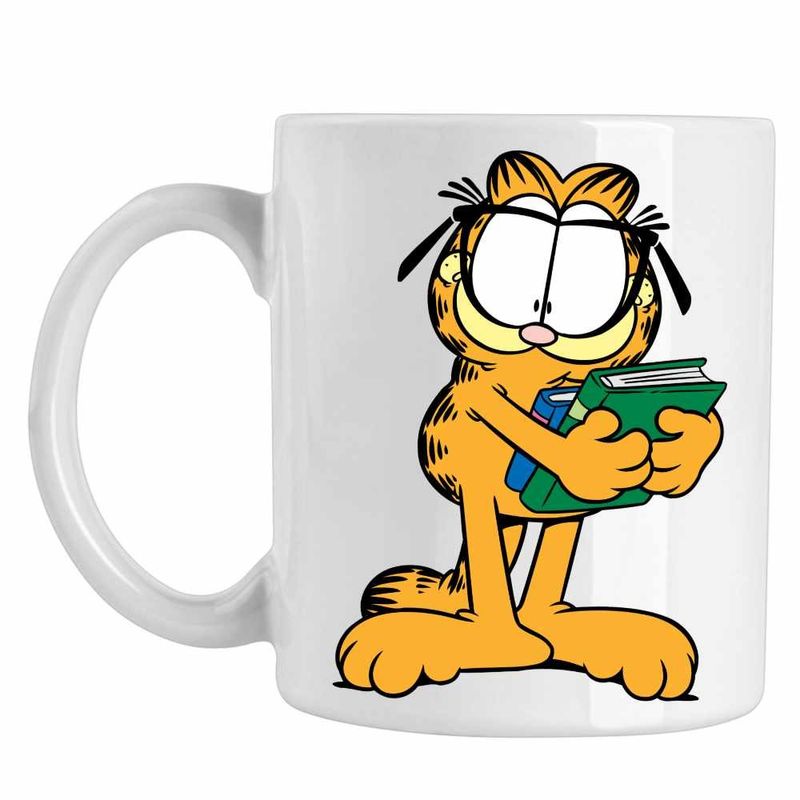 Casa si Gradina - Bucatarie si vesela - Cani si pahare - Cani si cesti - Cana Garfield Carti Scoala Invata, CoolTrend, alba, 330ml - Infinity.ro