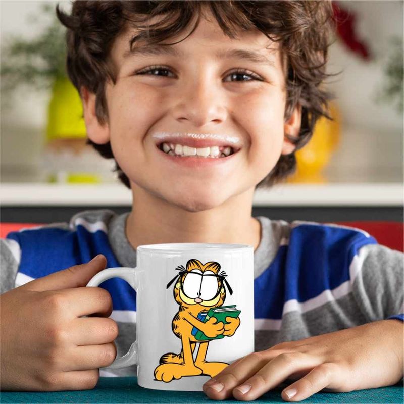 Casa si Gradina - Bucatarie si vesela - Cani si pahare - Cani si cesti - Cana Garfield Carti Scoala Invata, CoolTrend, alba, 330ml - Infinity.ro