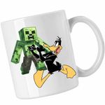 Casa si Gradina - Bucatarie si vesela - Cani si pahare - Cani si cesti - Cana Daffy Duck Minecraft Creeper, CoolTrend, alba, 330ml - Infinity.ro