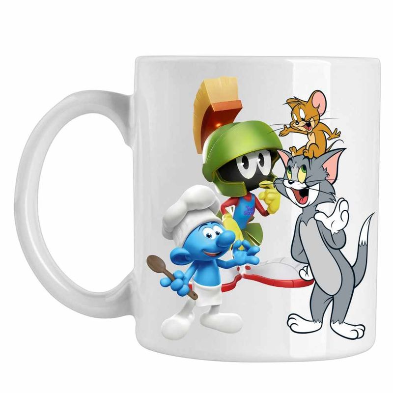 Casa si Gradina - Bucatarie si vesela - Cani si pahare - Cani si cesti - Cana Marvin Strumfii Tom Jerry Martian Bucatar, CoolTrend, alba, 330ml - Infinity.ro