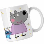 Casa si Gradina - Bucatarie si vesela - Cani si pahare - Cani si cesti - Cana Lupoaica Wendy Purcelusa Peppa Pig CoolTrend, alba, 330ml - Infinity.ro