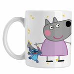 Casa si Gradina - Bucatarie si vesela - Cani si pahare - Cani si cesti - Cana Lupoaica Wendy Purcelusa Peppa Pig CoolTrend, alba, 330ml - Infinity.ro