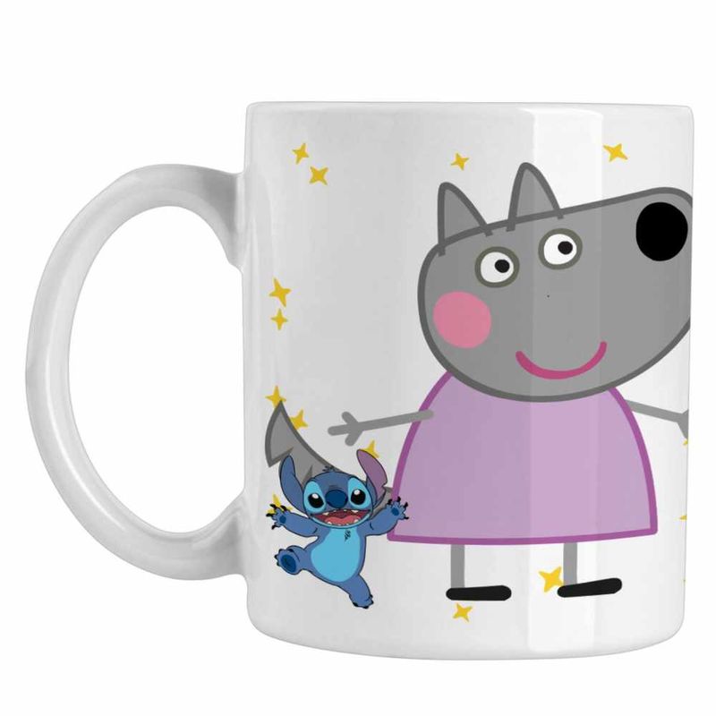 Casa si Gradina - Bucatarie si vesela - Cani si pahare - Cani si cesti - Cana Lupoaica Wendy Purcelusa Peppa Pig CoolTrend, alba, 330ml - Infinity.ro