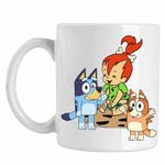 Casa si Gradina - Bucatarie si vesela - Cani si pahare - Cani si cesti - Cana Familia Flintstone Pebbles Bluey Blue Bingo, CoolTrend, alba, 330ml - Infinity.ro
