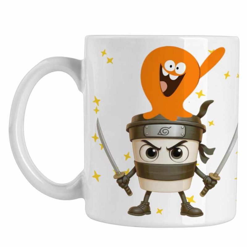 Casa si Gradina - Bucatarie si vesela - Cani si pahare - Cani si cesti - Cana Lamput Cappuccino Assassino Naruto CoolTrend, alba, 330ml - Infinity.ro
