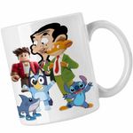 Casa si Gradina - Bucatarie si vesela - Cani si pahare - Cani si cesti - Cana Geronimo Stilton Mr Bean Bluey Roblox CoolTrend, alba, 330ml - Infinity.ro