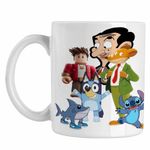 Casa si Gradina - Bucatarie si vesela - Cani si pahare - Cani si cesti - Cana Geronimo Stilton Mr Bean Bluey Roblox CoolTrend, alba, 330ml - Infinity.ro
