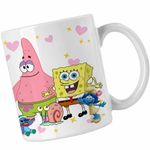 Casa si Gradina - Bucatarie si vesela - Cani si pahare - Cani si cesti - Cana Sponge Bob Patrick Gary Spongebob CoolTrend, alba, 330ml - Infinity.ro