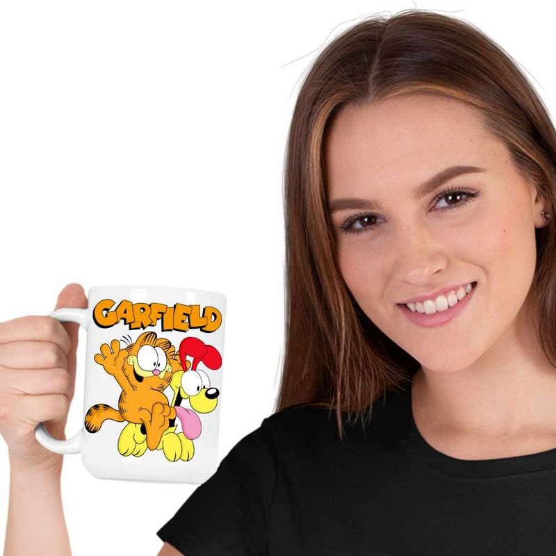 Casa si Gradina - Bucatarie si vesela - Cani si pahare - Cani si cesti - Cana Garfield Odie Calare Joaca, CoolTrend, alba, 330ml - Infinity.ro