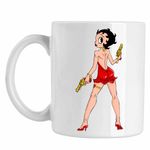 Casa si Gradina - Bucatarie si vesela - Cani si pahare - Cani si cesti - Cana Betty Boop Mafioata Bonnie Clyde, CoolTrend, alba, 330ml - Infinity.ro