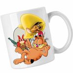 Casa si Gradina - Bucatarie si vesela - Cani si pahare - Cani si cesti - Cana Speedy Gonzales Garfield Yosemite Sam Desene, CoolTrend, alba, 330ml - Infinity.ro