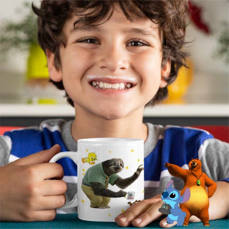 Casa si Gradina - Bucatarie si vesela - Cani si pahare - Cani si cesti - Cana Zootopia Flash Lenes Ghiseu CoolTrend, alba, 330ml - Infinity.ro