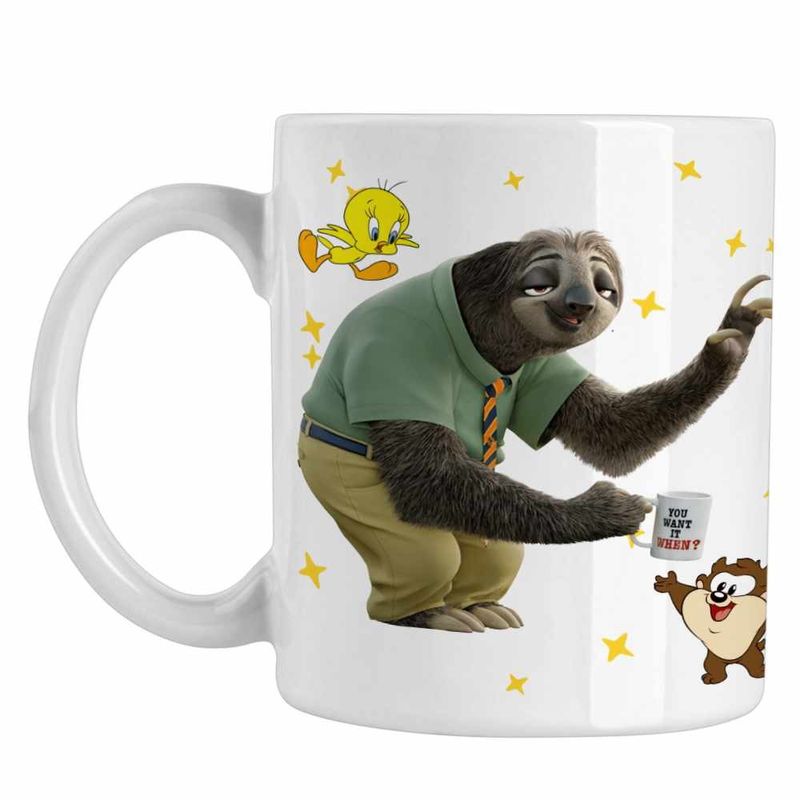 Casa si Gradina - Bucatarie si vesela - Cani si pahare - Cani si cesti - Cana Zootopia Flash Lenes Ghiseu CoolTrend, alba, 330ml - Infinity.ro