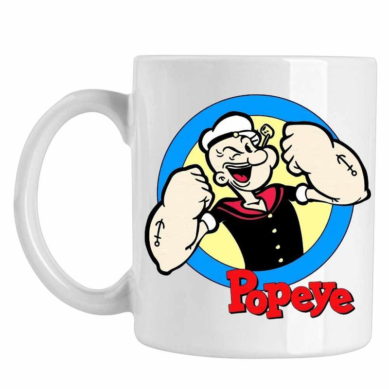 Casa si Gradina - Bucatarie si vesela - Cani si pahare - Cani si cesti - Cana Marinar Popeye Desene Animate Timonier, CoolTrend, alba, 330ml - Infinity.ro