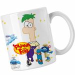Casa si Gradina - Bucatarie si vesela - Cani si pahare - Cani si cesti - Cana Phineas si Ferb Skateboard CoolTrend, alba, 330ml - Infinity.ro