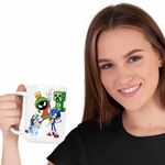 Casa si Gradina - Bucatarie si vesela - Cani si pahare - Cani si cesti - Cana Marvin Blue Sonic Creeper Looney Desene, CoolTrend, alba, 330ml - Infinity.ro
