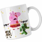 Casa si Gradina - Bucatarie si vesela - Cani si pahare - Cani si cesti - Cana Peppa God of War CoolTrend, alba, 330ml - Infinity.ro