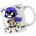 Casa si Gradina - Bucatarie si vesela - Cani si pahare - Cani si cesti - Cana Raven Cappuccino Assasino Capucino Ninja CoolTrend, alba, 330ml - Infinity.ro