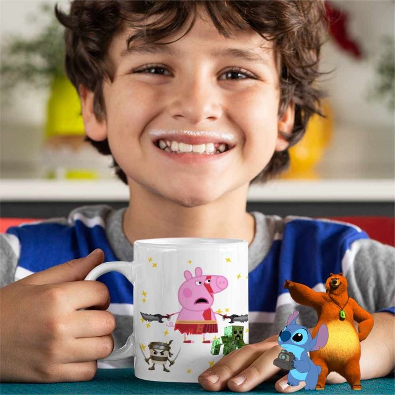 Casa si Gradina - Bucatarie si vesela - Cani si pahare - Cani si cesti - Cana Peppa God of War CoolTrend, alba, 330ml - Infinity.ro