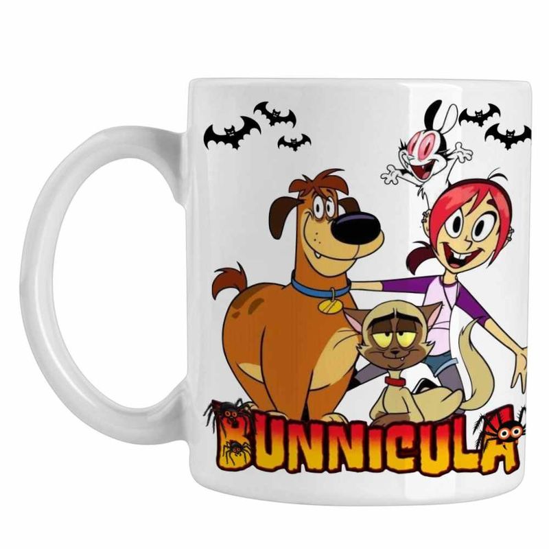 Casa si Gradina - Bucatarie si vesela - Cani si pahare - Cani si cesti - Cana Bunnicula Draculas Vampirul Iepuras All Gang CoolTrend, alba, 330ml - Infinity.ro