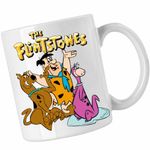 Casa si Gradina - Bucatarie si vesela - Cani si pahare - Cani si cesti - Cana Familia Flintstone Scooby Doo Dino Catel, CoolTrend, alba, 330ml - Infinity.ro