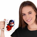 Casa si Gradina - Bucatarie si vesela - Cani si pahare - Cani si cesti - Cana Miraculos Buburuza Marinette Ladybug Miraculous CoolTrend, alba, 330ml - Infinity.ro