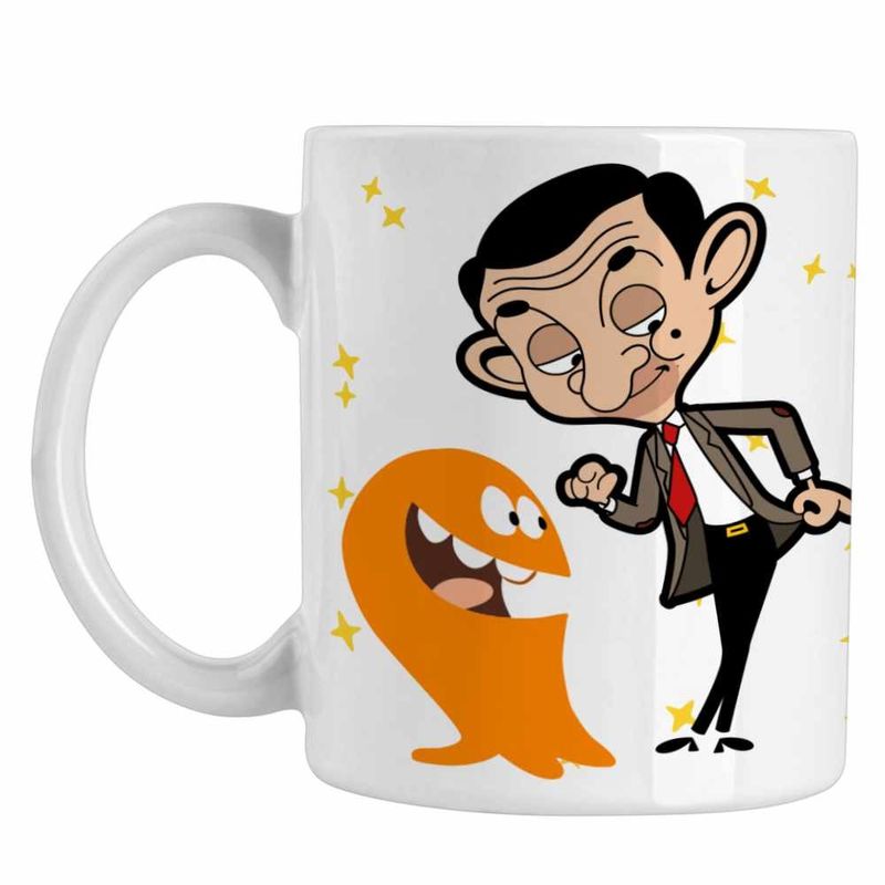 Casa si Gradina - Bucatarie si vesela - Cani si pahare - Cani si cesti - Cana Lamput Mr Bean CoolTrend, alba, 330ml - Infinity.ro