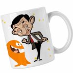 Casa si Gradina - Bucatarie si vesela - Cani si pahare - Cani si cesti - Cana Lamput Mr Bean CoolTrend, alba, 330ml - Infinity.ro