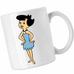 Casa si Gradina - Bucatarie si vesela - Cani si pahare - Cani si cesti - Cana Familia Flintstone Betty Rubble Epoca de Piatra, CoolTrend, alba, 330ml - Infinity.ro