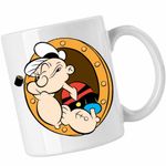 Casa si Gradina - Bucatarie si vesela - Cani si pahare - Cani si cesti - Cana Popeye Marinarul Geam Vapor Comandant, CoolTrend, alba, 330ml - Infinity.ro