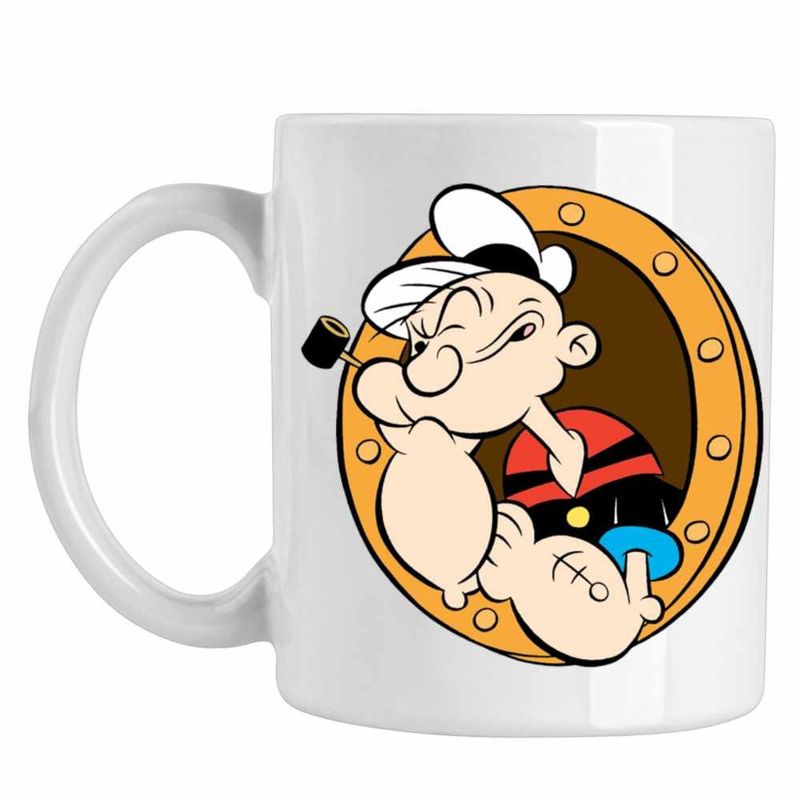 Casa si Gradina - Bucatarie si vesela - Cani si pahare - Cani si cesti - Cana Popeye Marinarul Geam Vapor Comandant, CoolTrend, alba, 330ml - Infinity.ro