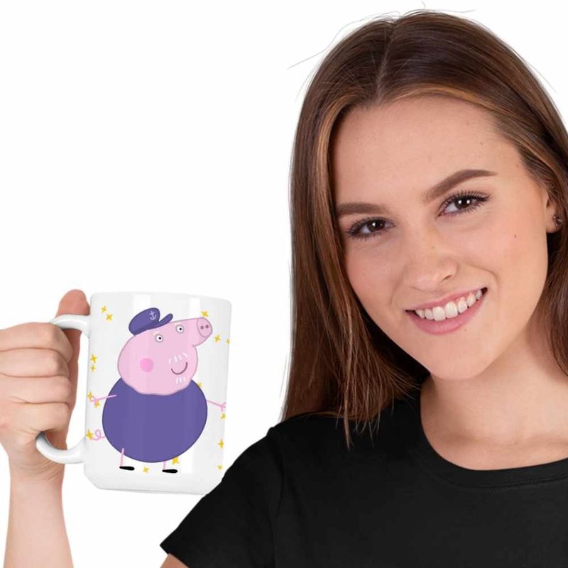Casa si Gradina - Bucatarie si vesela - Cani si pahare - Cani si cesti - Cana Bunicu Purcelusa Peppa Pig CoolTrend, alba, 330ml - Infinity.ro