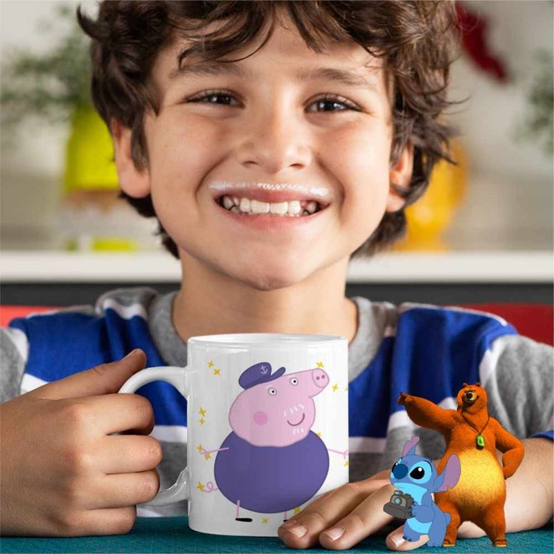 Casa si Gradina - Bucatarie si vesela - Cani si pahare - Cani si cesti - Cana Bunicu Purcelusa Peppa Pig CoolTrend, alba, 330ml - Infinity.ro
