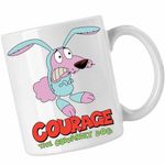 Casa si Gradina - Bucatarie si vesela - Cani si pahare - Cani si cesti - Cana Curaj Cainele cel Fricos Iepure Cartoon Network, CoolTrend, alba, 330ml - Infinity.ro