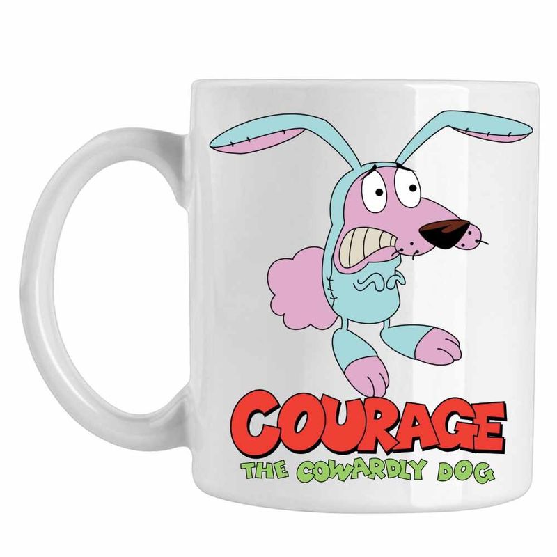 Casa si Gradina - Bucatarie si vesela - Cani si pahare - Cani si cesti - Cana Curaj Cainele cel Fricos Iepure Cartoon Network, CoolTrend, alba, 330ml - Infinity.ro