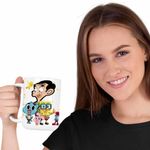 Casa si Gradina - Bucatarie si vesela - Cani si pahare - Cani si cesti - Cana Gumball Mr Bean SpongeBob CoolTrend, alba, 330ml - Infinity.ro