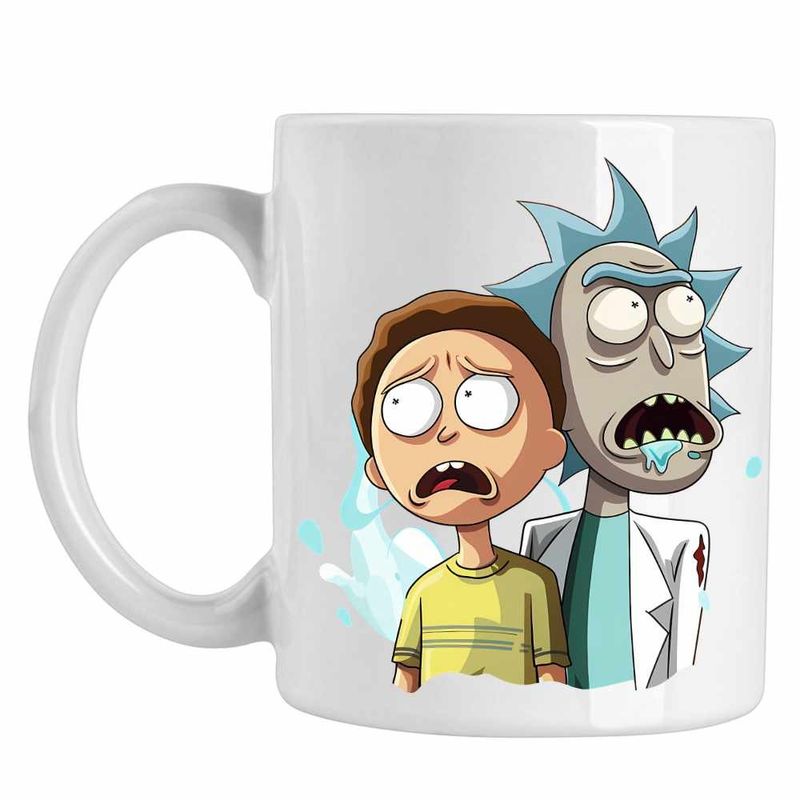 Casa si Gradina - Bucatarie si vesela - Cani si pahare - Cani si cesti - Cana Rick and Morty Exploratori Spatiali, CoolTrend, alba, 330ml - Infinity.ro