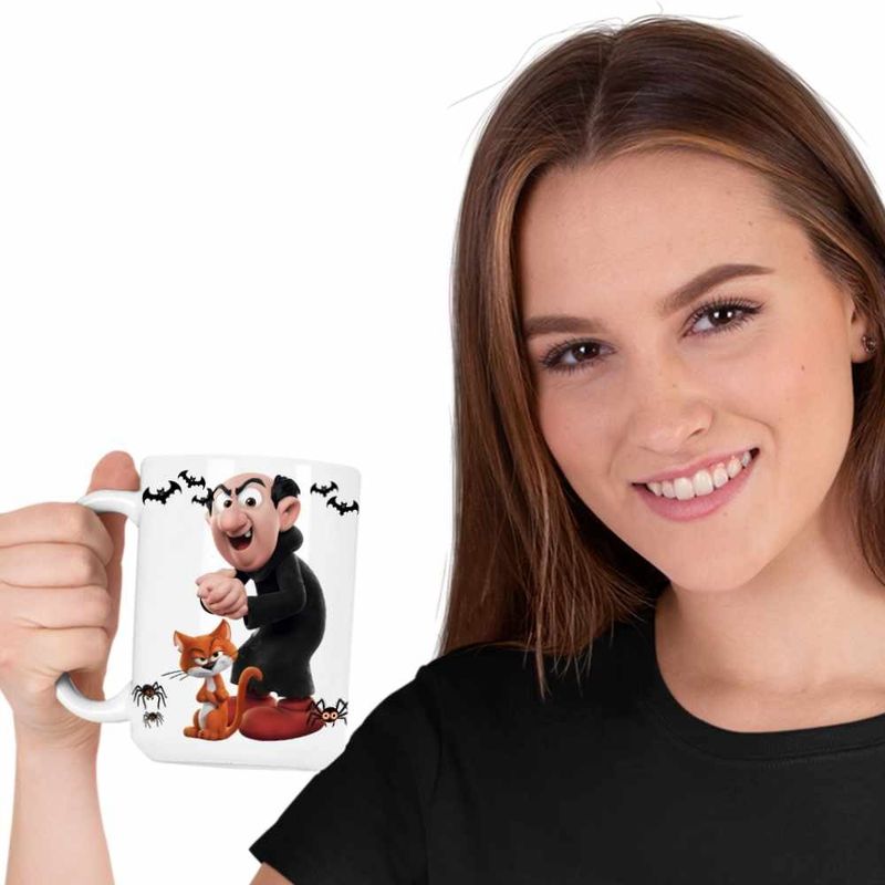 Casa si Gradina - Bucatarie si vesela - Cani si pahare - Cani si cesti - Cana Strumfii Gargamel Azrael Vrajitor CoolTrend, alba, 330ml - Infinity.ro